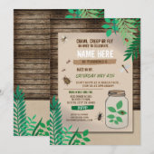 BUG CATCHER SCAVENGER HUNT KIDS BIRTHDAPPARTIJ KAART (Voorkant / Achterkant)