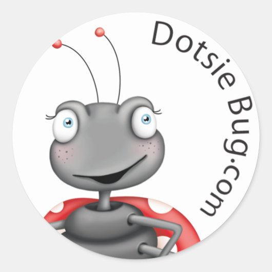 Bug.com Ronde Sticker (Voorkant)