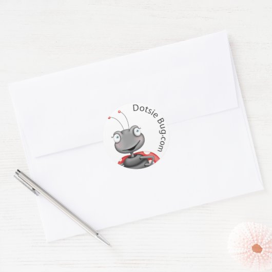 Bug.com Ronde Sticker (Envelop)