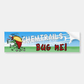 Bug die weg loopt van het scheikundige vliegtuig bumpersticker (Voorkant)