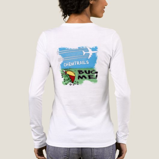 Bug die weg loopt van het scheikundige vliegtuig Tri-Blend shirt (Achterkant)