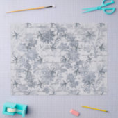 Bug en Blue Grey Floral-ontkoppeling Tissuepapier (Craft)