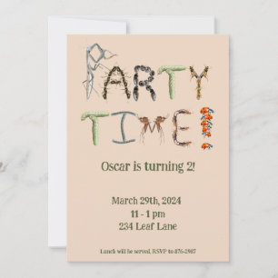 Bug en Insect thema Feest Kinderen Creepy Craw Kaart