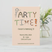 Bug en Insecten Thema Feest Kinderen Griezelen Kru Kaart (Staand voorkant)