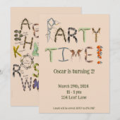 Bug en Insecten Thema Feest Kinderen Griezelen Kru Kaart (Voorkant / Achterkant)