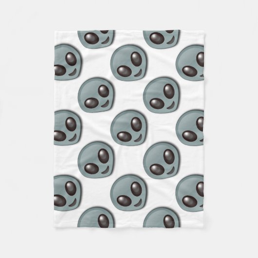 Bug Eyed Alien Fleece Deken (Voorkant)