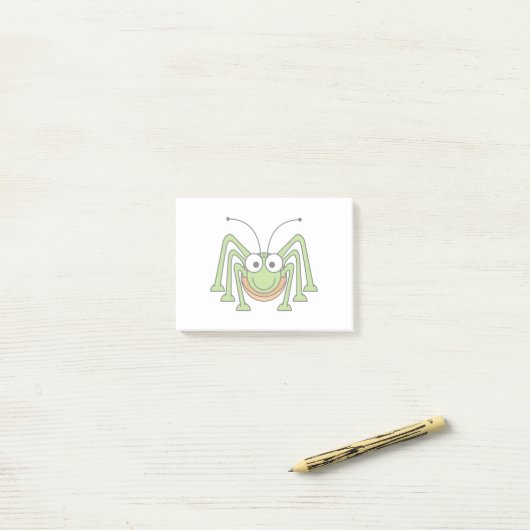Bug Eyed Grasshopper Cartoon Post-it® Notes (Op bureau)