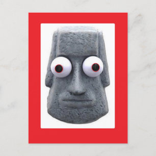 Bug-Eyed Moai'd Novelty Briefkaart