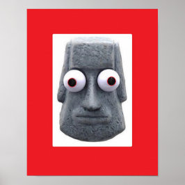Bug-Eyed Moai'd Novelty Poster
