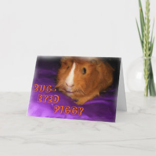 BUG-EYED PIGGY Says "I Love You!" Guinea Pig Card Kaart
