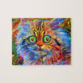 Bug-eyed regenboogkat legpuzzel (Horizontaal)