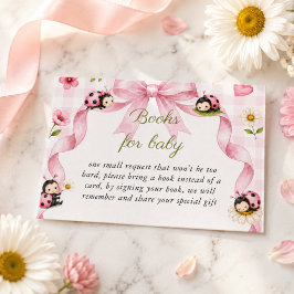 Bug Girl Baby Shower Boek Verzoek Informatiekaartje