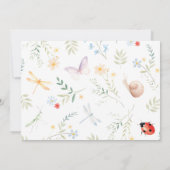 Bug Girl Verjaardag Foto Uitnodiging Insectenfeest (Achterkant)