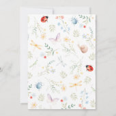 Bug Girl Verjaardag Uitnodiging Insect Party (Achterkant)