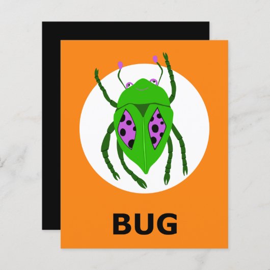 BUG Halloween Flashcard (Voorkant / Achterkant)