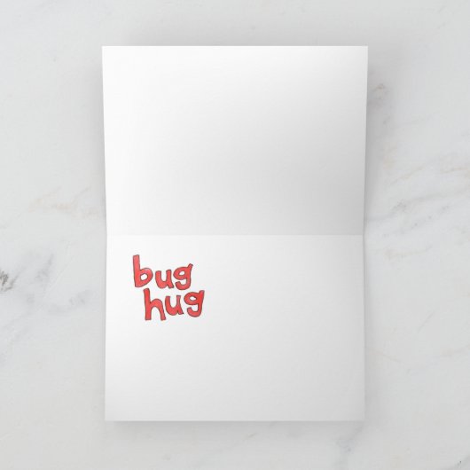 Bug Hug - Wenskaart Kaart (Binnen)
