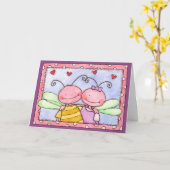 Bug Hug - Wenskaart Kaart (Gele Bloem)