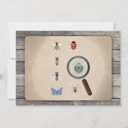 Bug Hunt Birthday Uitnodiging Garden Invite (Achterkant)