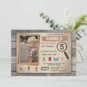 Bug Hunt Garden Bugs Birthday Uitnodiging (Staand voorkant)