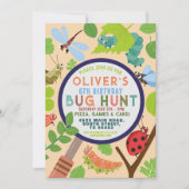 Bug Hunt Garden Fun Insect Scavenger Birthday Kaart (Voorkant)