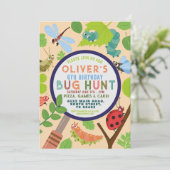Bug Hunt Garden Fun Insect Scavenger Birthday Kaart (Staand voorkant)