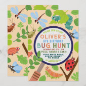 Bug Hunt Garden Fun Insect Scavenger Birthday Kaart (Voorkant / Achterkant)