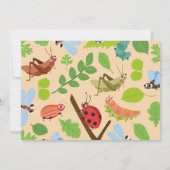 Bug Hunt Garden Insect Scavenger Birthday Foto Kaart (Achterkant)