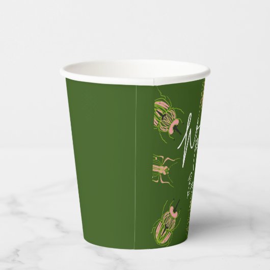 Bug Hunt Insect Birthday Hand Drawn Party Papieren Bekers (Rechts)