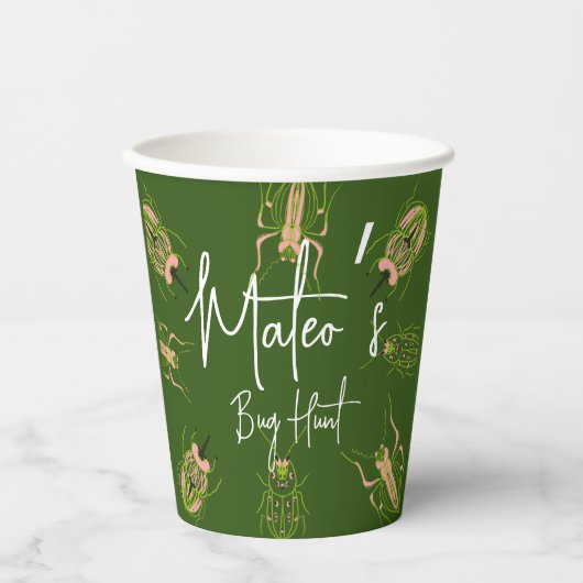 Bug Hunt Insect Birthday Hand Drawn Party Papieren Bekers (Voorkant)