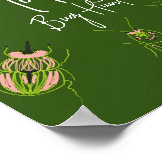 Bug Hunt Insect Birthday Hand Drawn Party Poster (Hoek)