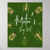 Bug Hunt Insect Birthday Hand Drawn Party Poster (Voorkant)