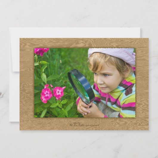 Bug Hunt Insect Foto op uitnodiging van de Achterp (Achterkant)