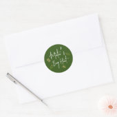 Bug Hunt Insect Verjaardag Hand Getekend Ontwerp  Ronde Sticker (Envelop)