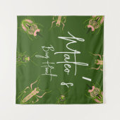 Bug Hunt Insect Verjaardag Handgetekend Feestje  Wandkleed (Voorkant (horizontaal))