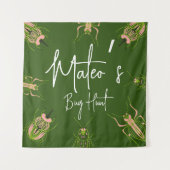 Bug Hunt Insect Verjaardag Handgetekend Feestje  Wandkleed (Voorkant)