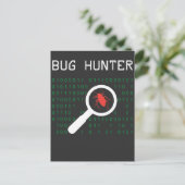 Bug Hunter foutcoder Computer Developer IT Admin Briefkaart (Staand voorkant)