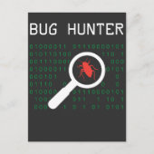 Bug Hunter foutcoder Computer Developer IT Admin Briefkaart (Voorkant)
