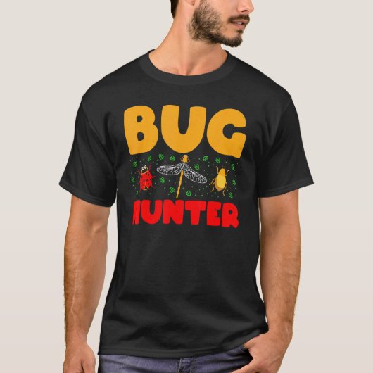Bug Hunter Ladybugs Dragonfly Bee Bug Beetle Wasp T-shirt (Voorkant)