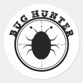 Bug hunter voor cybersecurity specialist ronde sticker