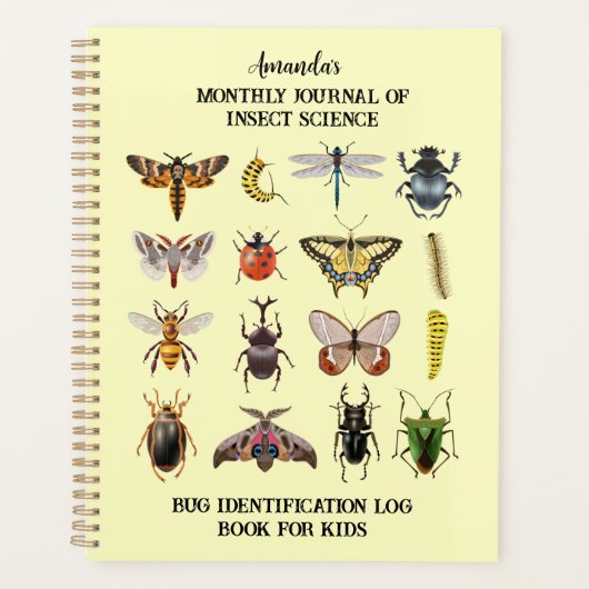 Bug Identificatielogboek voor kinderen Planner (Voorkant)