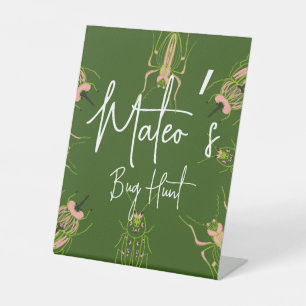 Bug Insect Beetle Birthday Party Reclamebord Met Voetstuk