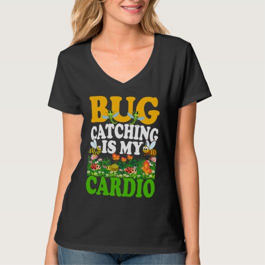 Bug Insect Science Bug Catching is my Cardio 7 T-shirt (Voorkant)