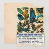 Bug Insect Verjaardag Uitnodiging (Voorkant / Achterkant)