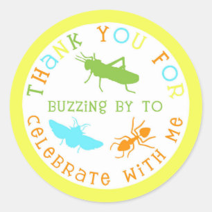 Bug Insect Verjaardagsfeestje Dank u Stickers