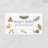 Bug Insects Baby Shower Diaper Raffle Ticket Informatiekaartje (Voorkant)