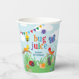 Bug Juice Birthday Cute Paper Papieren Bekers