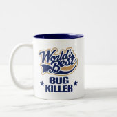 Bug Killer Gift (beste werelden) Tweekleurige Koffiemok (Links)