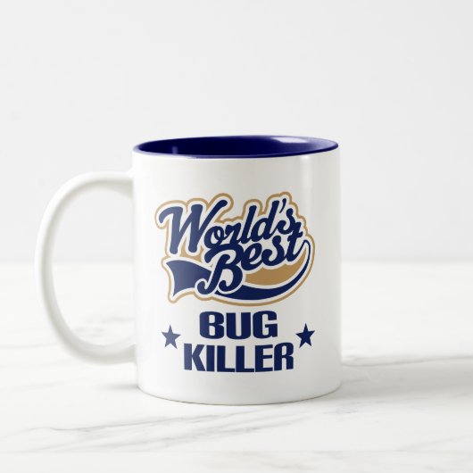 Bug Killer Gift (beste werelden) Tweekleurige Koffiemok (Links)