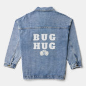 Bug Knuffel Cute Witte Typografie met Knuffelende Denim Jacket (Achterkant)