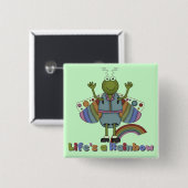 Bug Life is een RegenboogtekenT-shirts en cadeautj Vierkante Button 5,1 Cm (Voorkant /achterkant)